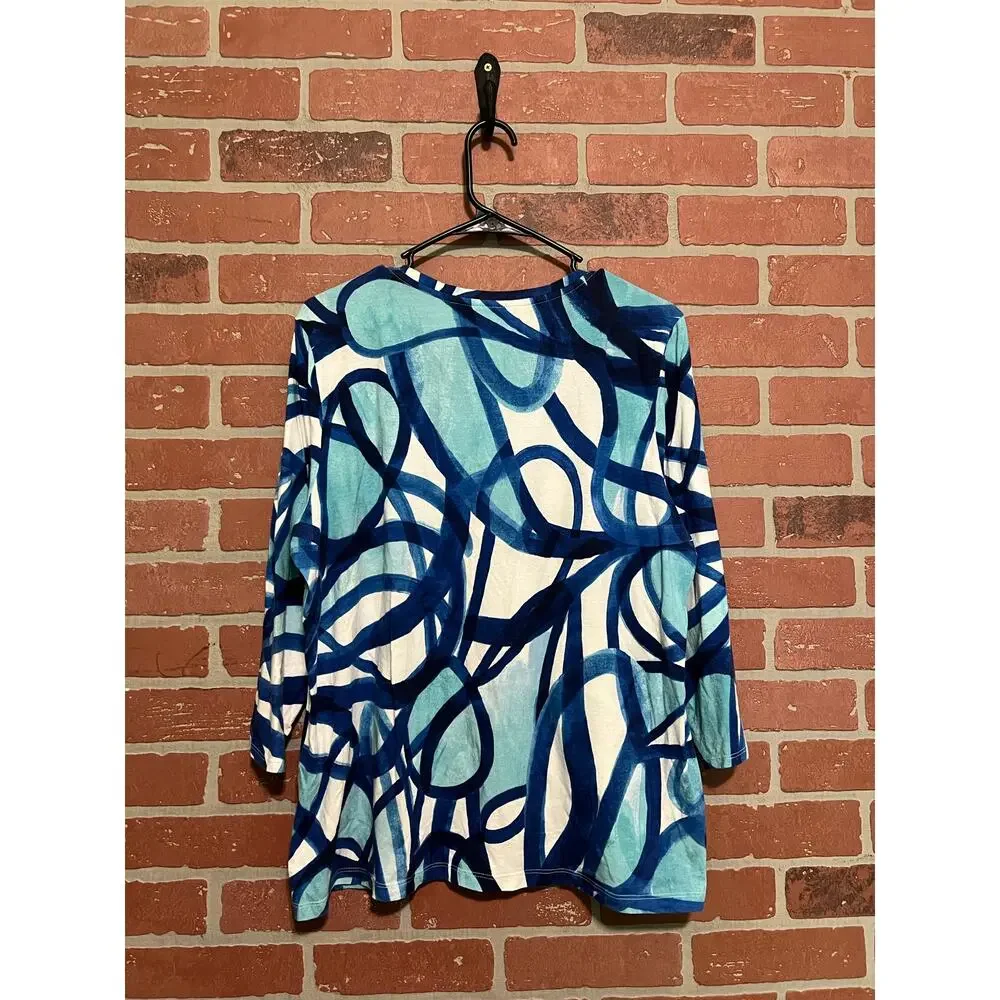 Weekend's by Chico's Blue Top - L - Picture 5 of 5